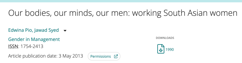 Gender equality at work in South Asia – Special Issue of ‘Gender in Management’